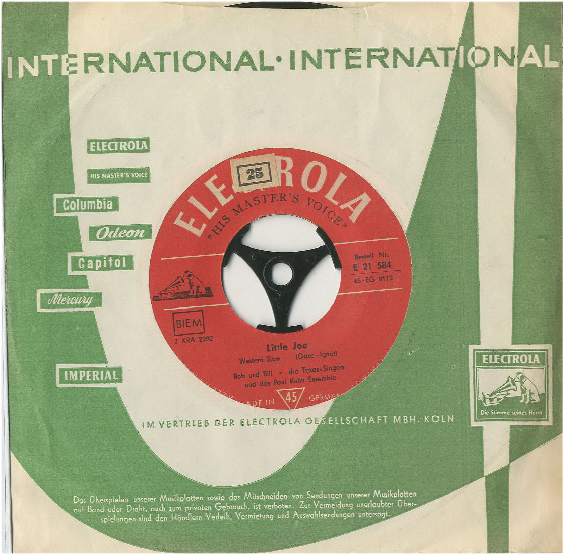 Albumcover Bob und Bill - Little Joe * / Hilly Billy Baby